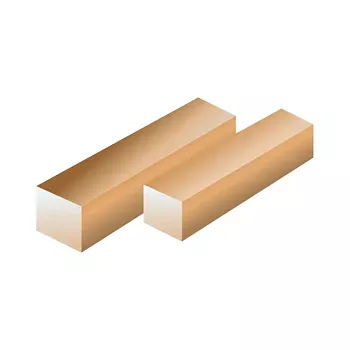 Бронзовый квадрат БрО5С25 40х40 для антифрикционных деталей